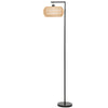 HOMCOM Boho Dimmable Floor Lamp - Black