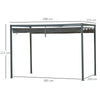 Outsunny 3 x 2m Metal Outdoor Pergola with Retractable Roof, Outdoor Gazebo Canopy Shelter with Drainage Holes for Garden, Patio, Lawn, Grey