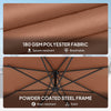 Outsunny 3 m Overhanging Cantilever Parasol, with Cross Base - Coffee