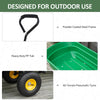 Outsunny 75 Litre Large Garden Cart, Tipping Wheelbarrows Heavy Duty Garden Dump Trolley 200kg Capacity for Festivals, Tools, Plants, Logs - Green