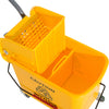 HOMCOM 20L Mop Bucket on Wheels, with Water Separation Panel - Yellow