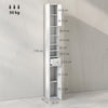 HOMCOM 178 cm Narrow Tall Bathroom Cabinet - White