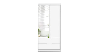Mallorca Hinged Mirror Door Wardrobe 103cm (MALLORCA-103)