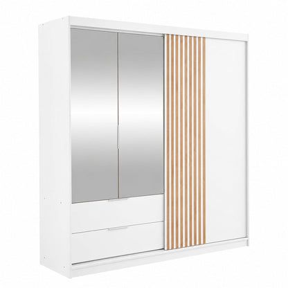 Mallorca Hinged Mirror Door Wardrobe 203cm (MALLORCA-203)