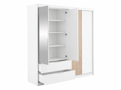 Mallorca Hinged Mirror Door Wardrobe 203cm (MALLORCA-203)