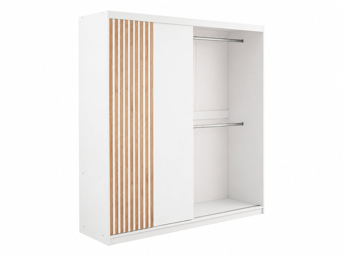 Mallorca Hinged Mirror Door Wardrobe 203cm (MALLORCA-203)