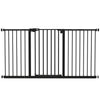 PawHut Adjustable Safety Gate w/ Three Extensions, Four Adjustable Screws, Black