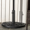 Outsunny 9kg Cement Concrete Half Round Parasol Base Umbrella Stand Garden Outdoor Accessories - Adjustable Coupler Suitable Umbrella Rod: Î¦3.5cm, Î¦3.8cm, Î¦4.8cm