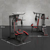 SPORTNOW Multi Gym Workout Station, Weight Machine with 65kg Weight Stack, Sit Up Bench, Push Up Stand, Dip Station