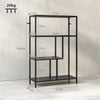 HOMCOM 4-Tier Bookshelf with Open Shelves - Charcoal Grey