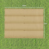 Outsunny Retractable Pergola Canopy Only, 3.92 x 3.5 m, UV30+ Replacement Canopy Cover for 4 x 3 m Pergola, Khaki