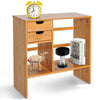 HOMCOM Desk Organiser Compartments Desktop Bookshelf Stationery Storage Shelf Document File Holder with 2 Drawers 2-way Reversed Use Bamboo