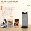 HOMCOM Ceramic Space Heater, 2000W Fan Electric Heater with 4 Modes, Adjustable Thermostat, 55Â° Oscillation, Tip-Over and Overheat Protection for Bedroom, Home Office, Black