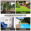 Outsunny 3 Seater Rattan Sofa, All-Weather Wicker Weave Metal Frame Chair with Fire Resistant Cushion, Brown