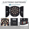 HOMCOM Electronic Dartboard Set 26 Games and 185 Variations with 6 Darts and Cabinet to Stroage Multi-Game Option Ready-to-Play