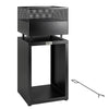 Outsunny Outdoor Fire Pit with Wood Storage Wood Burning Firepit with Mesh Sides 87 cm Black