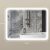 HOMCOM 80 x 60cm LED Bathroom Mirror, with Bluetooth - Silver Tone