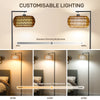 HOMCOM Boho Dimmable Floor Lamp - Black