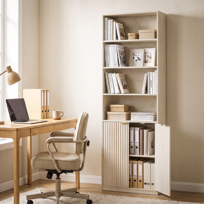 HOMCOM Bookcase in Oak Wood Effect