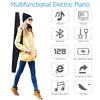 Portable Electronic Keyboard with Full-Size Weighted Keys-White