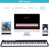 Portable Electronic Keyboard with Full-Size Weighted Keys-Black