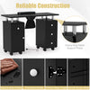 Manicure Table Nail Desk with Electric Dust Collector-Black