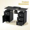 Manicure Table Nail Desk with Electric Dust Collector-Black