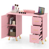 Manicure Table with 8 Metal Legs and Wrist Pad-Pink