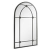 Outsunny Arched Mirror, Shatterproof Acrylic Windowpane Wall Mounted Mirror with Robust Metal Frame, 100 x 60 cm, Black