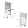 HOMCOM Foldable Desktop, Computer Desk with Storage Shelves, 80 x 69 x 155 cm, White