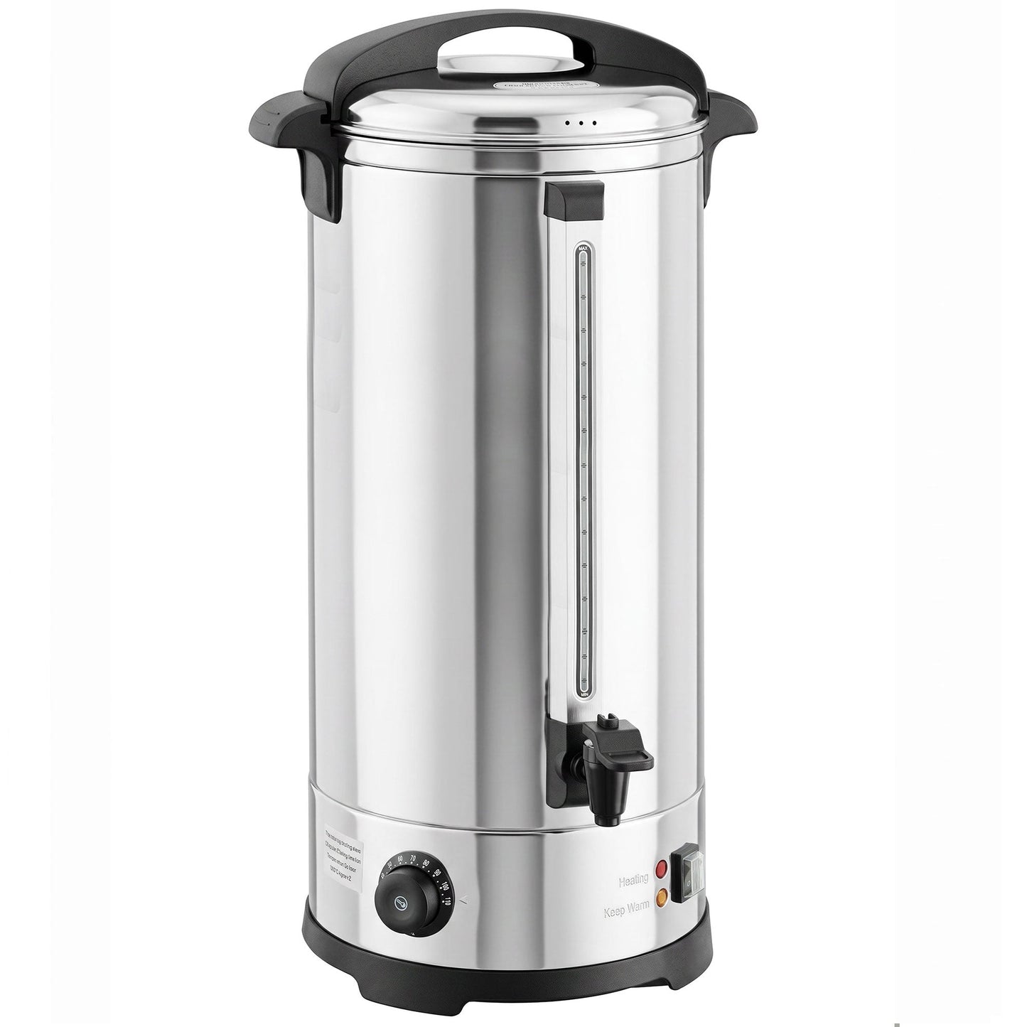 HOMCOM 24L Catering Urn, 2500W Stainless Steel Hot Water Boiler Dispenser with Thermostat, Keep Warm Function and Easy Pour Tap