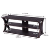 Media Console Table with Open Storage Shelves for Living Room Bedroom