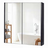 Medicine Cabinet with Mirror Wall Mounted Bathroom Cabinet-Black