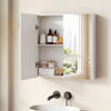 Medicine Cabinet with Mirror Wall Mounted Bathroom Cabinet-White