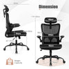 Mesh Office Chair with Adaptive Lumbar Support and Adjustable Headrest-Black