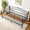 Metal Daybed Frame Sofa Bed with Classic Headboard Platform Bed Foundation-Black