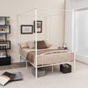 Double Size Metal Canopy Bed Frame-White