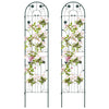 2 Pack 220 cm x 50 cm Metal Garden Trellis for Climbing Plants-Green