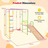 Metal Indoor Jungle Gym 8-in-1 Climbing Playset for Ages 3+-Colourful