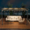3 x 4 M Outdoor Retractable Pergola with Sun Shade Canopy-Beige
