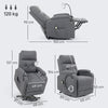 HOMCOM Electric Rise/Recline Armchair, with Reading Light - Grey