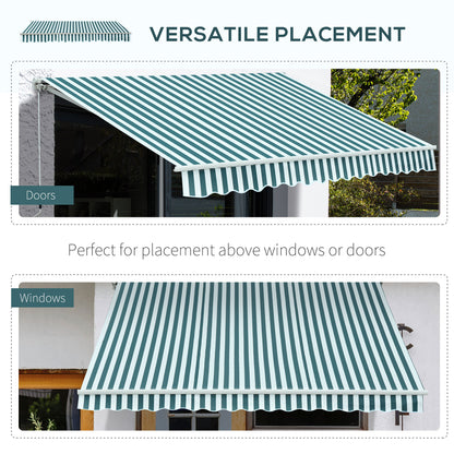 Outsunny Patio Awning in Green and White