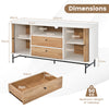 Mid Century Modern Buffet Sideboard Coffee Bar Station-White