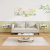2-Tier Mid Century Modern Nightstand for Living Room Bedroom Set of 2-White