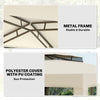 Outsunny 3 x 3 m Gazebo, Netting Party Tent, Patio Canopy Outdoor Event Shelter with Double Tier Roof, Beige
