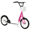 HOMCOM Kids Scooter, Kick Stunt Scooter with Adjustable Handlebar, Dual Brakes, Basket, Cupholder, Mudguard, 16