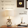 HOMCOM Nautical LED Table Lamp with USB Charging Port, Bedside Desk Lamp for Bedroom, Living Room, Home Office