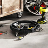 Mobile Automotive Tool Creeper with 3 Swivel Casters and 4 Compartments-Black