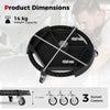 Mobile Automotive Tool Creeper with 3 Swivel Casters and 4 Compartments-Black