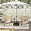 Mobile Patio Umbrella Base 59 kg Capacity Umbrella Stand with 3 Wheels-Black